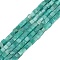 Natural Amazonite Beads Strands, Cube, 3.5x3.5x3.5mm, Hole: 0.7mm, about 110pcs/strand, 15.16''(38.5cm)