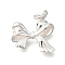 925 Sterling Silver Bowknot Charms, with Jump Rings, Silver, 12x12x3.5mm, Hole: 2.5mm