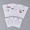 Cardboard Jewelry Display Cards, for Hanging Earring & Necklace Display, Rectangle, Women Pattern, Mixed Color, 6~9x5~6x0.05cm, Hole: 0.2~0.5cm
