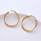 6 Pairs Stainless Steel Triple Hoop Earrings, Golden