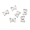 Tarnish Resistant Original Color 304 Stainless Steel Butterfly Charms, Stainless Steel Color, 7x10x1mm