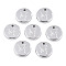 Non-Tarnish 316 Surgical Stainless Steel Charms, Flat Round with Constellation, Stainless Steel Color, Sagittarius, 10x2mm, Hole: 1mm
