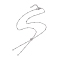 Non-Tarnish 304 Stainless Steel Satellite Chain Slider Necklace Making, Stainless Steel Color, 17.83 inch(45.3cm)