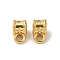 304 Stainless Steel Tube Bails, Loop Bails, Real 18K Gold Plated, 8x5x5.5mm, Hole: 2mm and 2.5mm