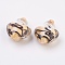 Handmade Lampwork Perfume Bottle Pendants, Essential Oil Bottle, with Gold Sand, Heart, Black, 30~32mm, Hole: 5.5mm, Bottle Capacity: 0.5~1ml(0.017~0.03 fl. oz)