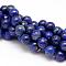 Natural Lapis Lazuli Round Beads Strands, Dyed, 4mm, Hole: 1mm, about 88~90pcs/strand, 15 inch
