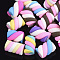 Handmade Polymer Clay Beads, No Hole, Column, Mixed Color, 14~17x9~12mm