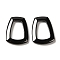 Bioceramics Zirconia Ceramic Linking Ring, Nickle Free, No Fading and Hypoallergenic, Trapezoid Connector, Black, 16x12x2mm, Inner Diameter: 11x7mm