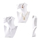 High End Resin Side Body Model Portrait Jewelry Stand, for Creative Jewelry Stand Jewelry Organizer Display Rack, White, 19.1x6.7x28.2cm