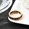 Original Design 925 Sterling Silver Finger Rings, with Natural Garnet, Real 18K Gold Plated, 5.5mm, Inner Diameter: 18mm