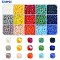 2250Pcs 15 Colors Opaque Solid Color Electroplate Glass Beads Strands, AB Color Plated, Faceted, Bicone, Mixed Color, 4x4mm, Hole: 0.8mm, 150Pcs/color