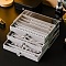 3-Tier Plastic Necklace Display Drawer Boxes, Holds up to 15Pcs Necklaces, with Adjustable Dividers, Rectangle, Light Grey, 22x14.5x10.5cm
