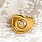 Whorl 304 Stainless Steel Finger Rings, Golden, US Size 8(18.1mm)