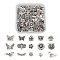 Tibetan Style Alloy Beads, Mixed Shapes, Antique Silver, 64x63x20mm, 150pcs/box