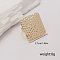 Textured Alloy Finger Rings for Women, Golden, Square