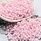 Macaron Color Opaque Frosted Glass Seed Beads, Peanut, Misty Rose, 6x3x3mm, Hole: 1.2mm, about 4000pcs/pound