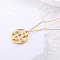 Stainless Steel Crystal Rhinestone Ring with Playing Card Sign Pendant Necklaces for Women and Girls, Golden