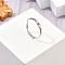 Rhodium Plated 925 Sterling Silver Adjustable Rings, Platinum, Twelve Constellations, Cancer, 2mm, Inner Diameter: 16mm