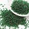 8/0 Transparent Glass Round Seed Beads, Grade A, Silver Lined, Dark Cyan, 2.8~3.2mm, Hole: 1.0mm, about 15000pcs/pound