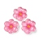 Flower Series Resin Cabochons, Sakura, Pearl Pink, 25x6.5mm