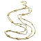 304 Stainless Steel Satellite Chain Necklaces, Long Wrap Layering Necklace, Golden, 47.36 inch(120.3cm)
