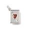 Brass Micro Pave Cubic Zirconia Pendants, with Jumping Ring, Long-Lasting Plated, Cadmium Free & Lead Free, Rack Plating, Real 18K Gold Plated/Platinum, Rectangle, 15x11x2mm