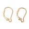 Brass Leverback Earring Findings, Cadmium Free & Nickel Free & Lead Free, Light Gold, 17x10x0.6mm, Hole: 1.6mm