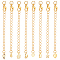 AHANDMAKER 24 Pcs Gold Chain Extender 8 Styles Jewelry Chain for Necklace Bracelet Anklet Extension with Lobster Clasp for Jewelry Making