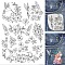 4 Sheets 11.6x8.2 Inch Stick and Stitch Embroidery Patterns, Non-woven Fabrics Water Soluble Embroidery Stabilizers, Flower, 297x210mmm