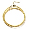 Polyester Cord Braided Necklace Makings, with Brass Findings, Stainless Steel Clasps, Long-Lasting Plated, Golden, Goldenrod, 18-3/4 inch(47.5cm)