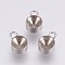 Tarnish Resistant 201 Stainless Steel Pendant Rhinestone Settings, Flat Round, Stainless Steel Color, Tray: 5mm, 9x6x3mm, Hole: 1.5mm