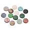 Natural & Synthetic Mixed Gemstone Cabochons, Flat Round, 14x2~2.5mm