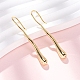 Серьги-подвески из латуни в форме капли EJEW-F384-19G-2