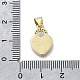 Латунные микро проложить кубического циркония подвески KK-V010-05G-01-3