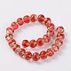 Ручной работы Золотые пески Lampwork круглые бусины LAMP-L042-01-3