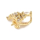 Латунные серьги-кольца из прозрачного кубического циркония KK-D369-03G-2