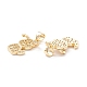 Латунные микро проложить кубического циркония подвески KK-D067-06G-01-RS-3