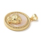Латунные микропаве прозрачные подвески с фианитом KK-U046-03G-2