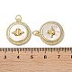 Латунные микропаве прозрачные подвески с фианитом KK-B083-20G-02-3