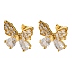 Серьги-гвоздики из циркония EJEW-D322-02G-4