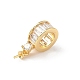 Латунные серьги-кольца из циркония KK-D369-02G-2