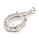 Сеттинги Серебряный кулон кабошон 925 стерлингов STER-B005-30P-2