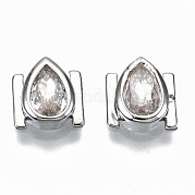 Латунные микро проложить четкие кубического циркония кабошоны KK-S061-51P-NR
