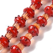 Гриб ручной Lampwork бисер пряди LAMP-G150-03A-01