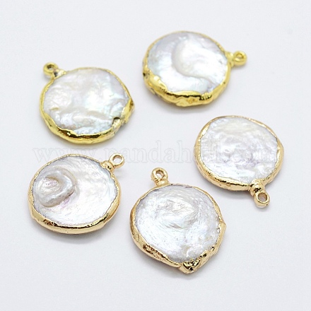 Подвески из натурального пресноводного жемчуга PEAR-F006-54G-1