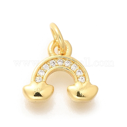 Латунные микропаве прозрачные подвески с фианитом KK-L225-040G-1