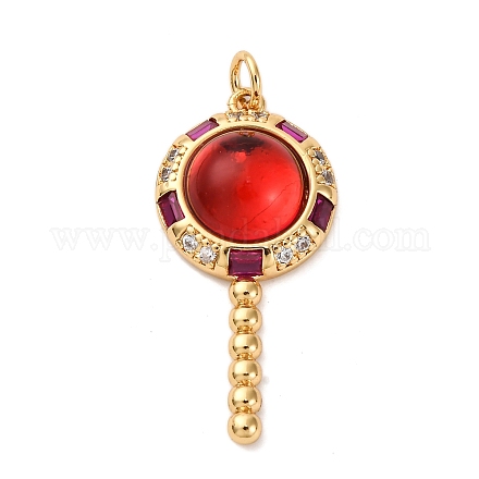 Латунные микро проложить кубического циркония подвески KK-U076-04G-04-1