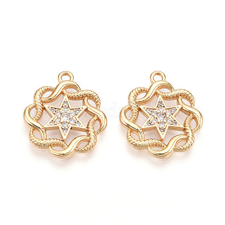 Латунные микро проложить кубического циркония подвески KK-N262-108B-G-1