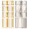 arricraft 80 Pcs Stainless Steel Bar Links Connectors, 8 Styles Golden or Raw Color 2-Hole Stick Strip Long Short Bar Links Connector Tortile Blank Metal Findings Small Rod for Neckalce Jewelry Making