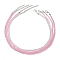 4Pcs 4 Colors Glass Seed Beaded Necklaces Set, with 304 Stainless Steel Clasps, Mixed Color, 14-5/8~14-3/4 inch(37~37.5cm), 1Pc/color